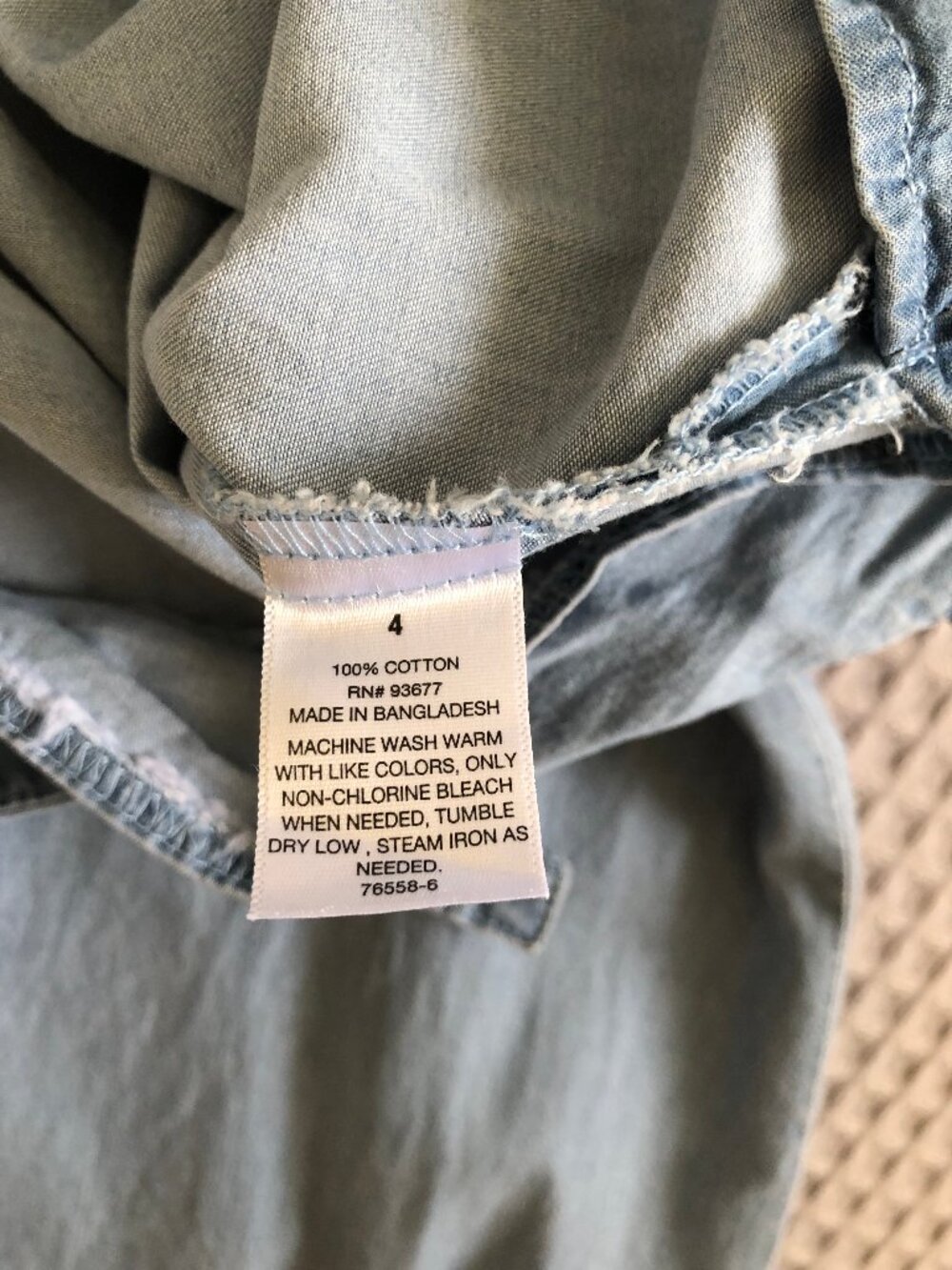 NWOT Light Blue Denim Wrap Maxi Skirt with a Bow - Size 4 - Picture 7 of 11